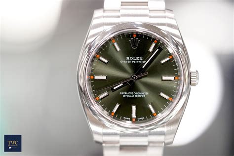 rolex 34mm olive green